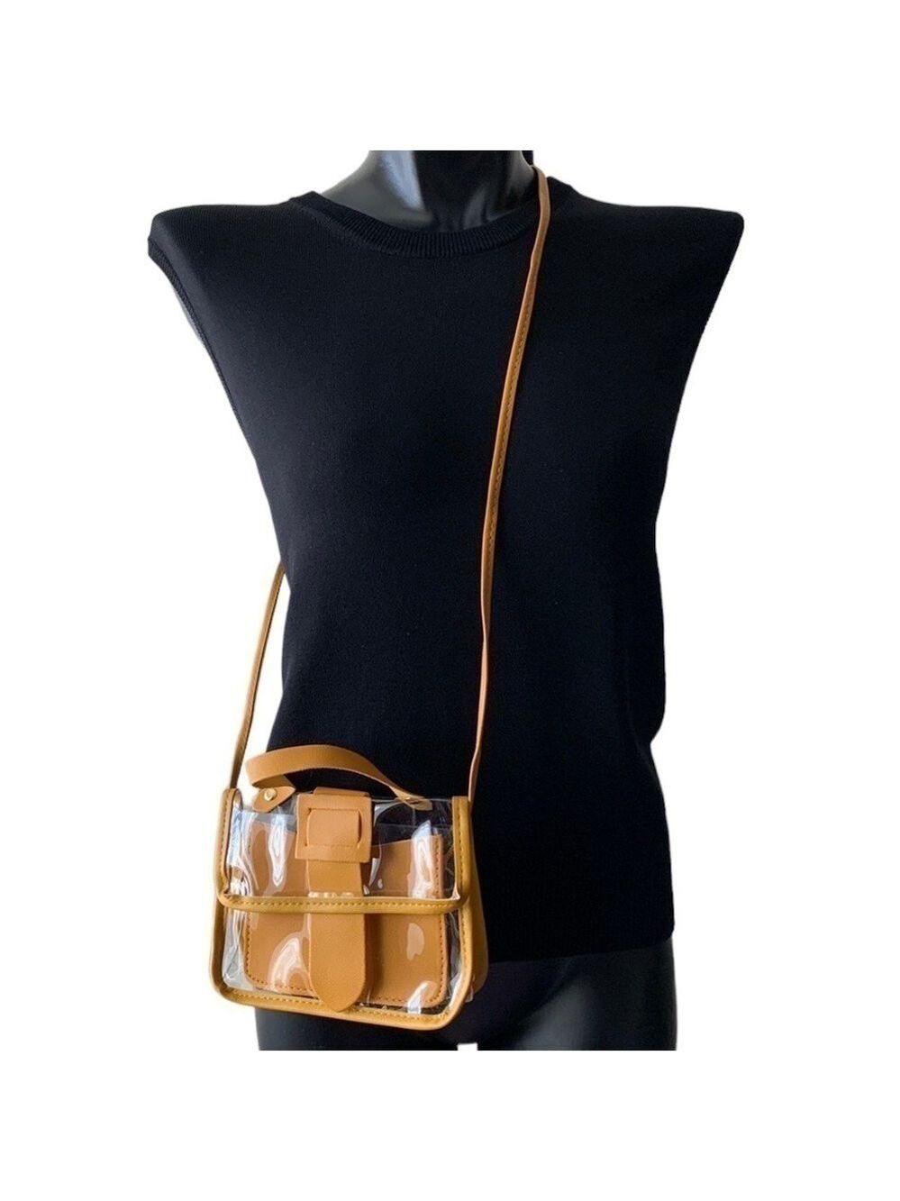 CLEAR Stadium Crossbody Bag in Yellow with Removable Insert